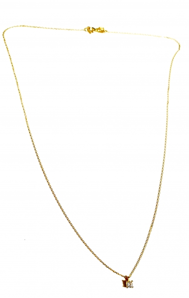 585/-14K GOLD Collier mit einem bezauberndem ZIRKONIA