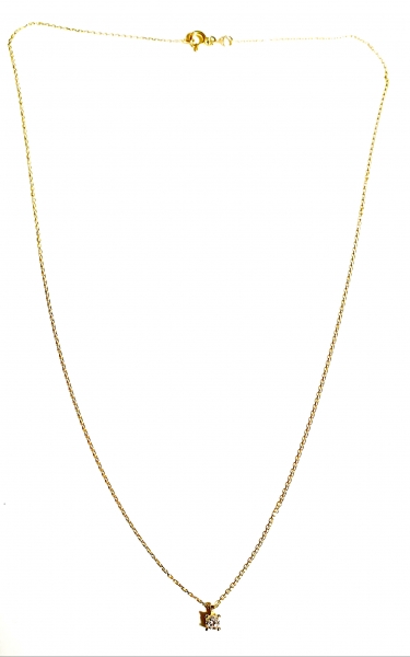 585/-14K GOLD Collier mit einem bezauberndem ZIRKONIA