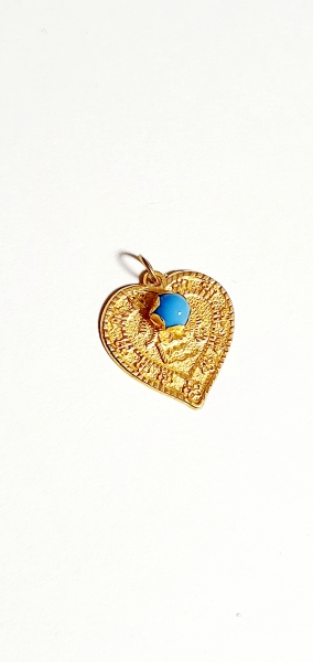 ECHTER GOLDANHÄNGER 585/-14K GOLD Gottes Name ALLAH herzform