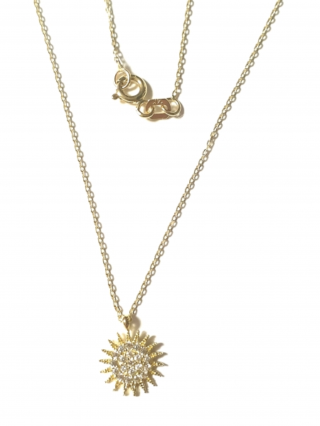 585/-14K GOLD schöner SONNEN Gold Collier