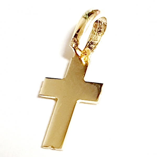 GOLDANHÄNGER 585/-14K GOLD KREUZ OHNE STEIN