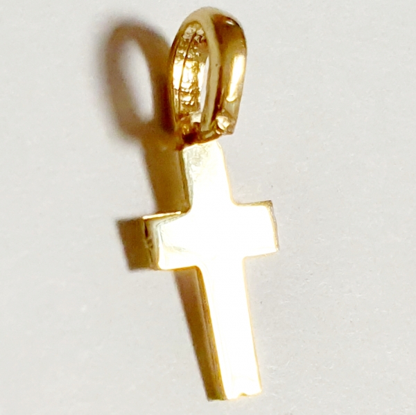 GOLDANHÄNGER 585/-14K GOLD KREUZ OHNE STEIN