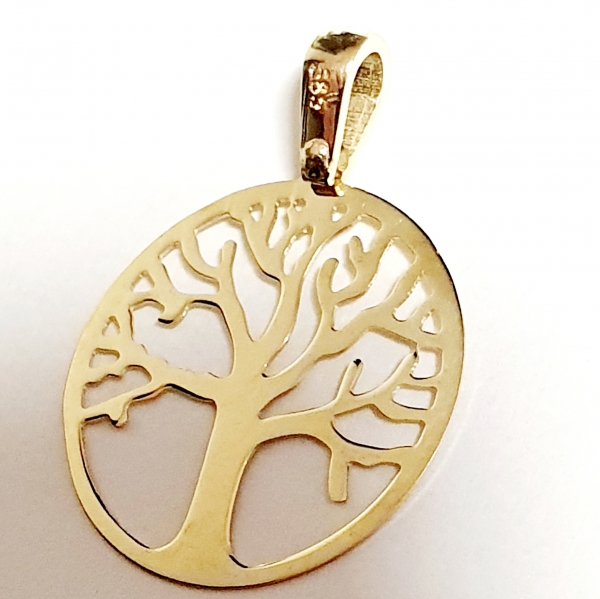 585 /-14K GOLD LEBENSBAUM ANHÄNGER OHNE STEIN SUPER ANGEBOT