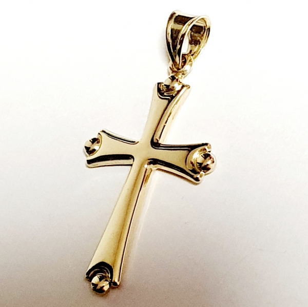 GOLDANHÄNGER 585/-14K GOLD KREUZ OHNE STEINE SUPER ANGEBOT
