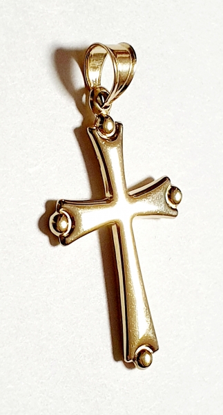 GOLDANHÄNGER 585/-14K GOLD KREUZ OHNE STEINE SUPER ANGEBOT