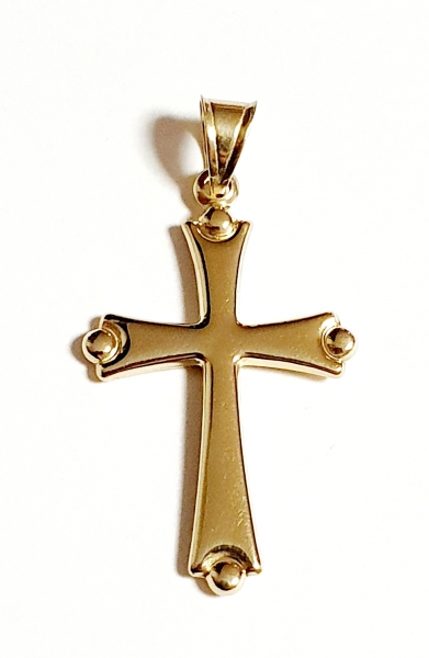GOLDANHÄNGER 585/-14K GOLD KREUZ OHNE STEINE SUPER ANGEBOT