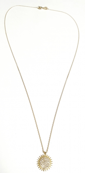 585/-14K GOLD bezaubernder Sonnen Gold Collier