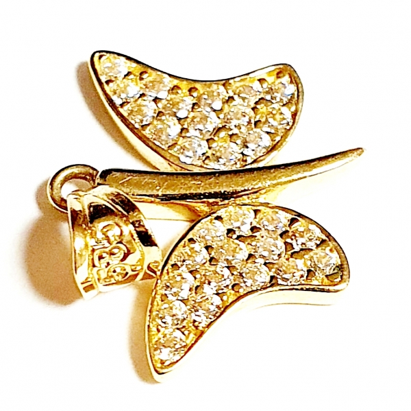 Goldanhänger 585/-14K massiv GOLD SCHMETTERLING schön