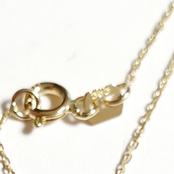 585/-14K GOLD Babyfüsschen Collier mit Zirkonia