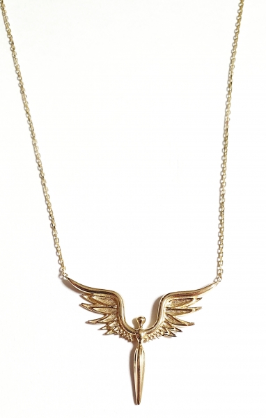 585/-14K GOLD ATEMRAUBENDER ERZENGEL MICHAEL GOLD Collier