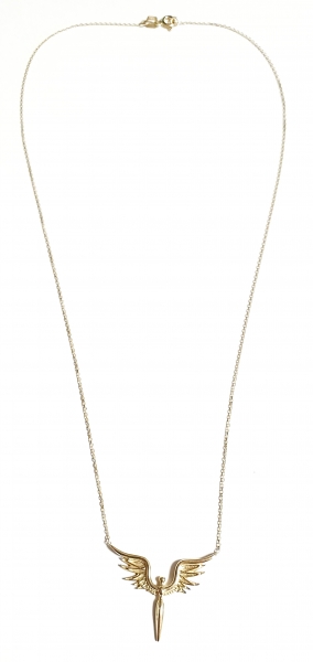 585/-14K GOLD ATEMRAUBENDER ERZENGEL MICHAEL GOLD Collier