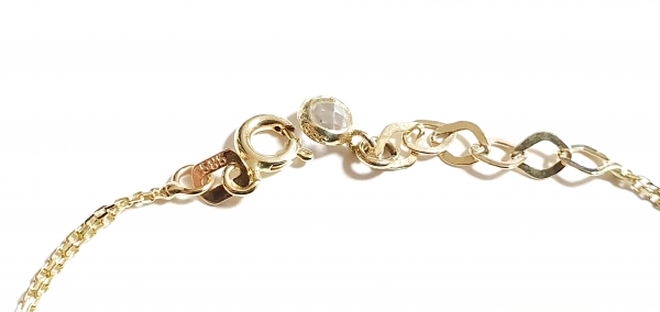 585/-14K GELBGOLD TÜRKISCHES AUGE ARMBAND MIT ZIRKONIA