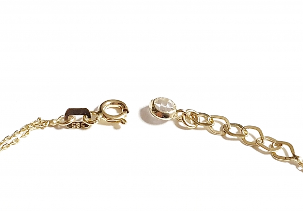 585/-14K GELBGOLD ARMBAND MIT ZIRKONIA