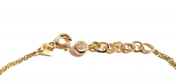 585/-14K GELBGOLD ARMBAND Halbmond mit Stern Zirkonia