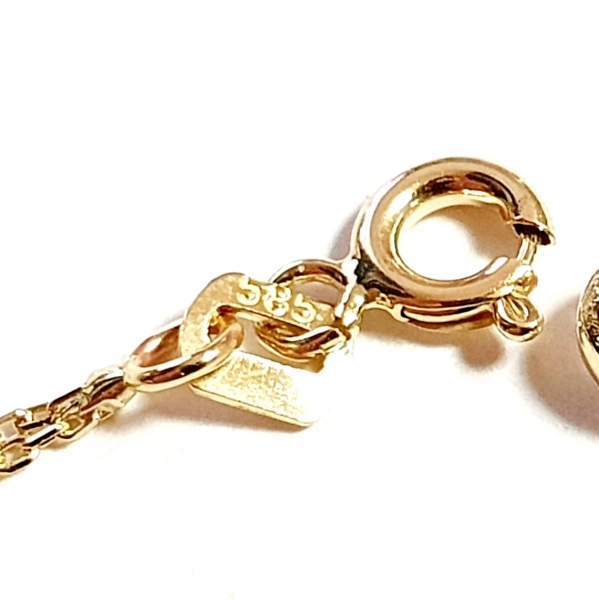 585/-14K GOLD Collier SCHWERT (KILIC) mit ZIRKONIA bestückt