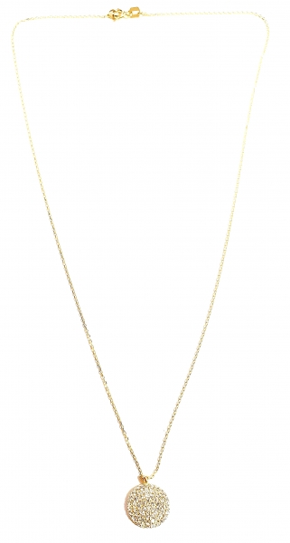 585/-14K GOLD Collier mit bezaubernden Zirkonia bestückt