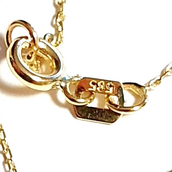 585/-14K GOLD Collier mit wunderschönem ZIRKONIA bestückt