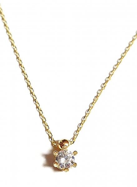 585/-14K GOLD Collier mit wunderschönem ZIRKONIA bestückt