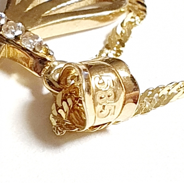 GOLDKETTE 585/-14K MIT ECHTEM 585 / -14K LIBELLEN ANHÄNGER