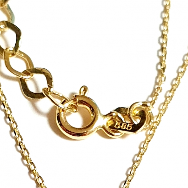 585/-14K GOLD magischer STERN Gold Collier mit lupenreinen Zirkonia bestückt