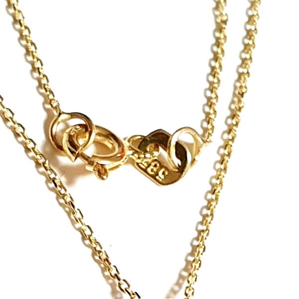 585/-14K GOLD Collier mit feuerfarbenem Bergquarz