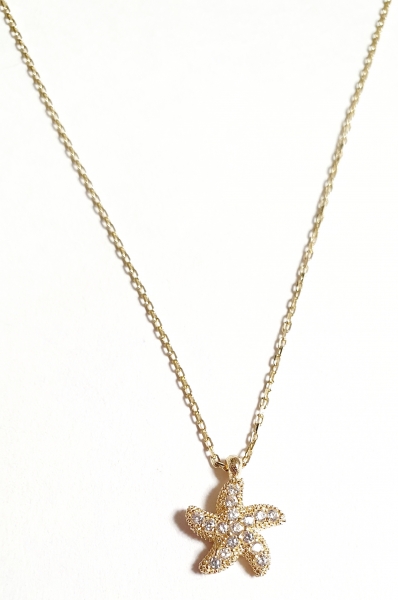 585/-14K GOLD magischer SEESTERN Gold Collier